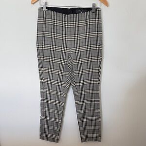 Rag & Bone Plaid Tailored Ankle Pants Gray Black Size 8